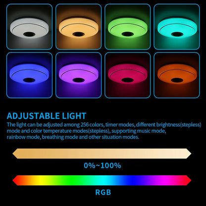 200W WiFi Modern RGB LED Ceiling Lights Home Lighting APP bluetooth Music Light Bedroom Lamp Smart Ceiling Lamp+Remote Control