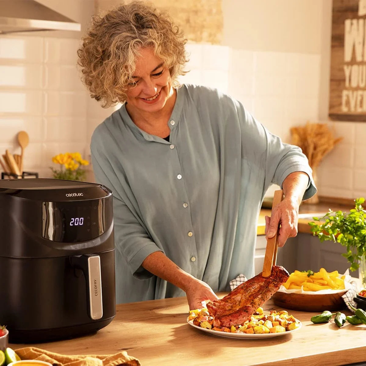 7.6L Cecotec Cecofry Absolute 7600 2000W digital Dietetics compact perfect cook technology Oil Free Air Fryer