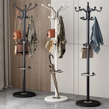 Hanger Metal Coat Rack Freestanding 16 Hooks Standing Coat Racks Floor clothes hanger Coat Shelves Shelf Entrance Hall Furniture