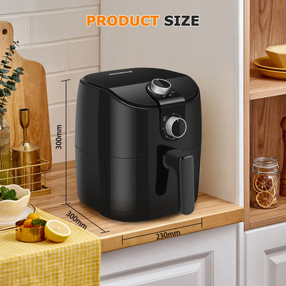 4L Oil Free Fryer 1500W Fast Air Circulation Fryer 30 Minute Timer Adjustable Temperature 80-200 ℃ Less Oil Smoke Free BPA