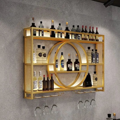 Furniture To Assemble Modern Bar Cabinet Industrial Drinks Luxury Wine Storage Beverage Column Shelf Wall Mounted Showcase Club