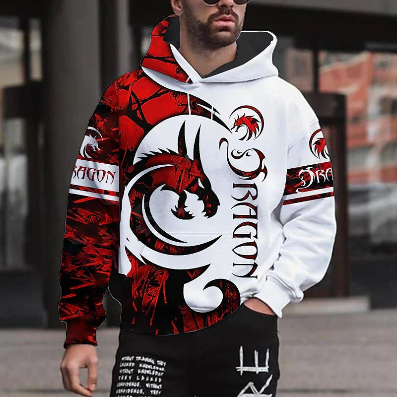 Men's Hoodie 3D Printed sweatshirts outdoors Pullover clothing Daily Fashion Autumn oversized Long Sleeve Hoodies for Men