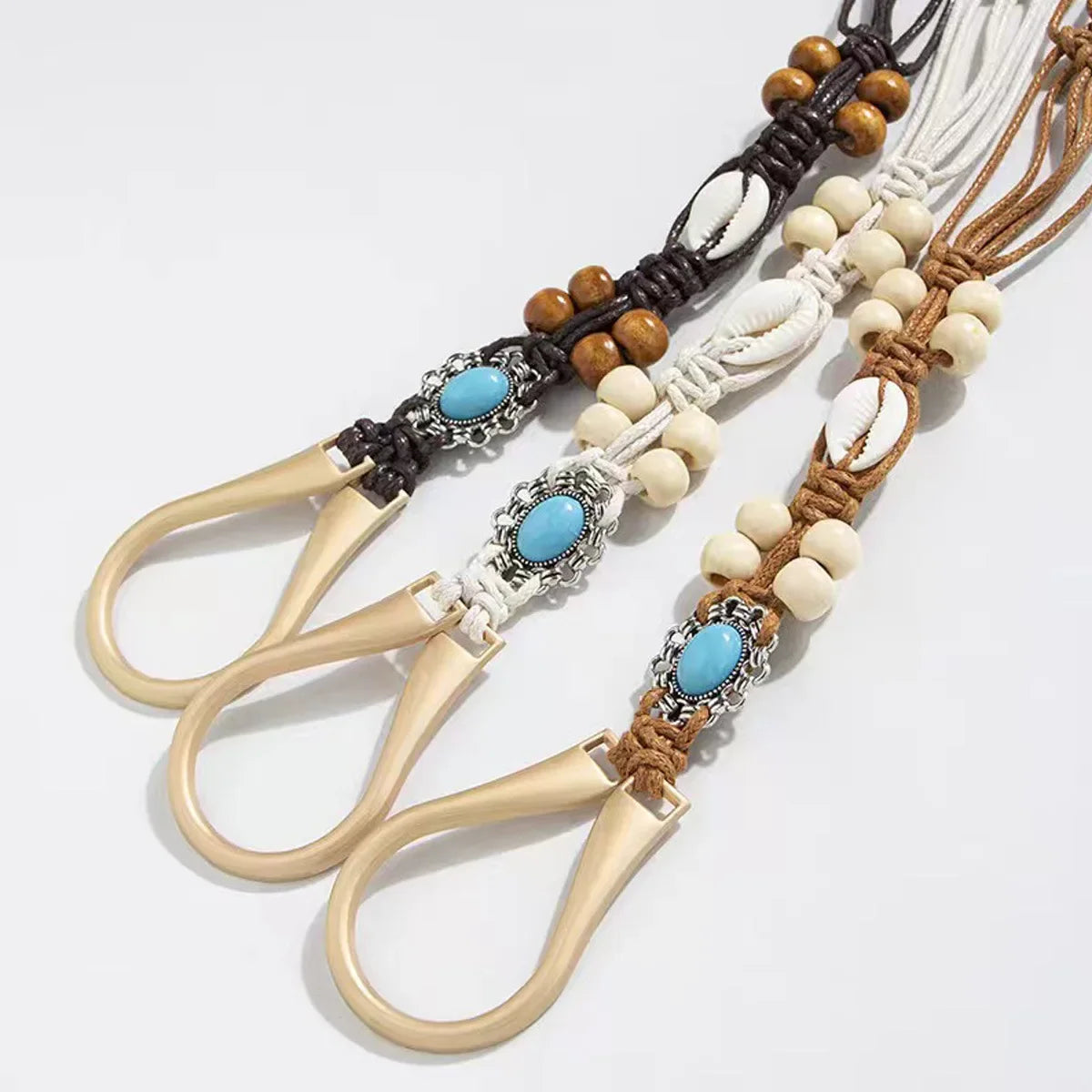 Bohemian Style Handmade Wooden Bead Shell Belt For Women Casual Vacation Fashionable Waist Rope Skirt Worn Loosely Around The Wa