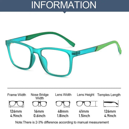 2024 New TR90 Anti Blue Light Glasses Plain Glasses Children Radiation Protection for Kid Computer Ultra Light Frame Eyeglasses