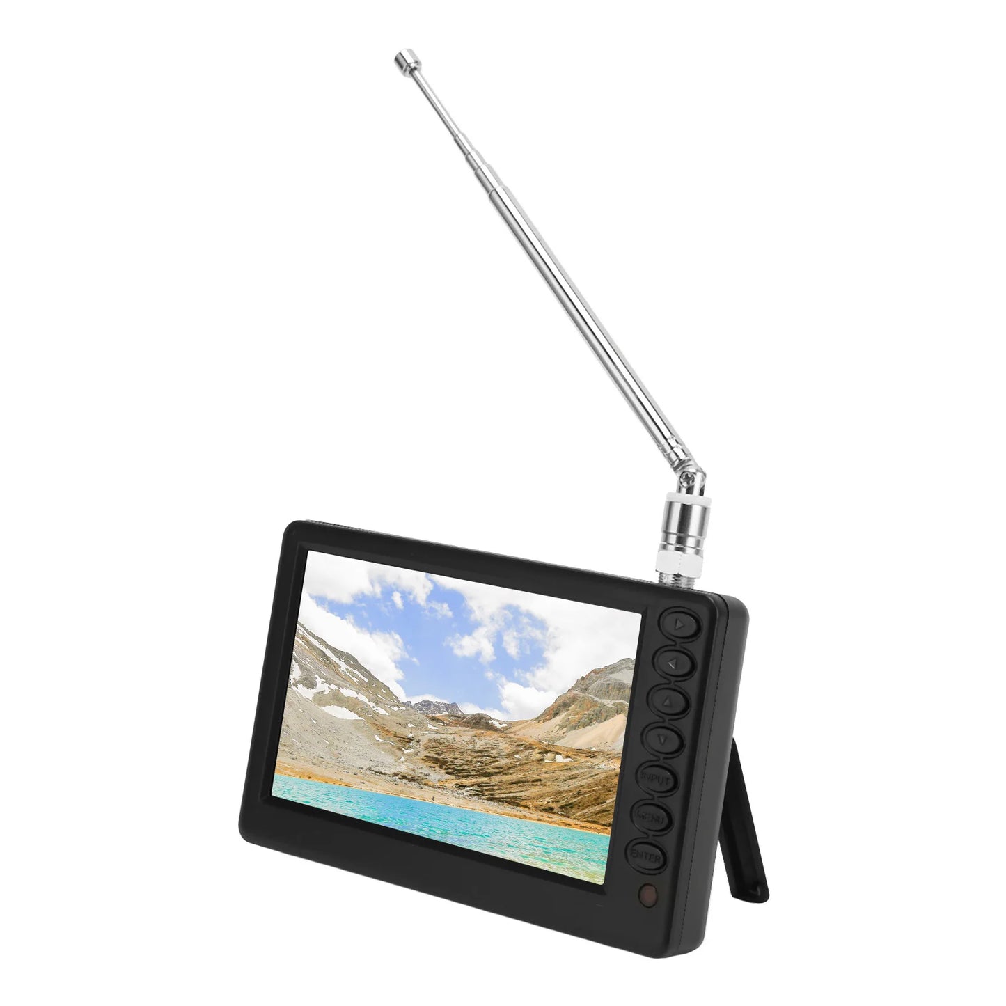 110‑220V EU Plug 5 Inch Portable TV ISDB T Compliant Rechargeable 1080P Mini Digital Television