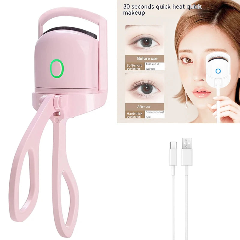 Eyelash Curler Portable Electric Heated Comb Eye Lash Long Lasting Eyelashes Curls Thermal Eyelash Curler Makeup Tools