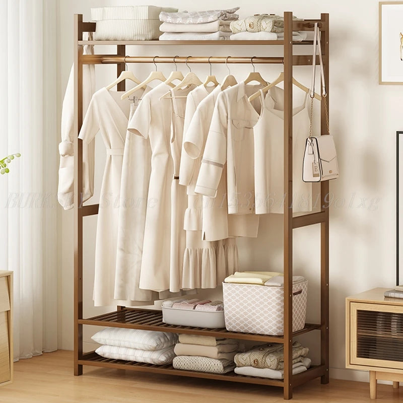 Storage Shelf Bedrooms Wardrobes Dressing Room System Clothes Rack Stand Hangers Wooden Book Shelf Furniture For Dressing Rooms