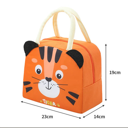 Lunch Bag Cartoon Animal Stereo 3D Storage Bags For Children Outdoor Picnic Lunch Box Hangbag Insulation Waterproof Kids Tote