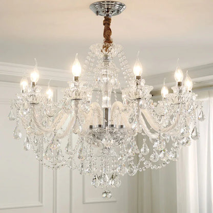 Transparent Crystal Chandelier Luxurious Living Room Dining Room Lamp Household Light Clothing Store Bedroom Lighting Fixtures