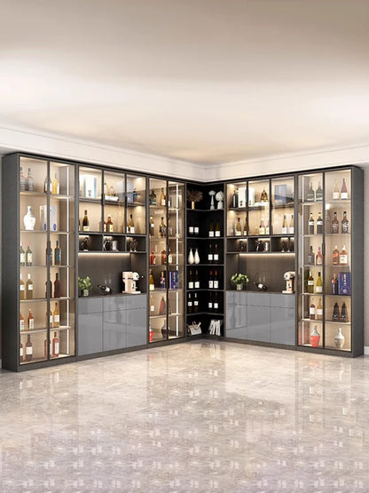 Vitrinas De Cristaly Madera Para Salon Wine Cabinet Collect Wine Cabinet Bookcase Armarios Para Sala De Estar Bar Furniture Club