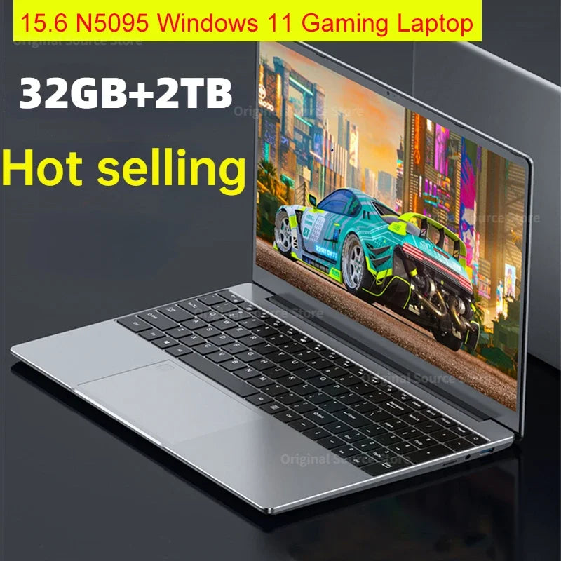 NEW 2024 Cheapest 15.6 inch Windows 11 Notebook Laptop 16GB RAM 1TB/512GB/256GB SSD 2048GB Fingerprint Unlock Gaming Computer