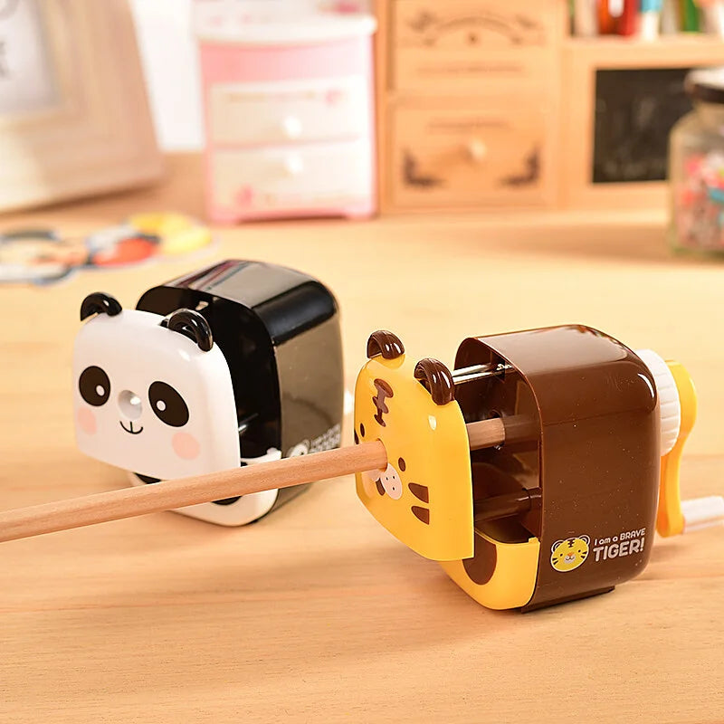 Automatic Pencil Sharpener Cartoon Animal Manual Hand Crank Pencil Cutter kids Korean Stationery Back To School Office Supplies