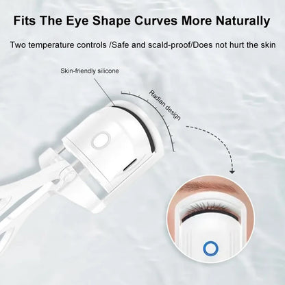 Eyelash Curler Portable Electric Heated Comb Eye Lash Long Lasting Eyelashes Curls Thermal Eyelash Curler Makeup Tools