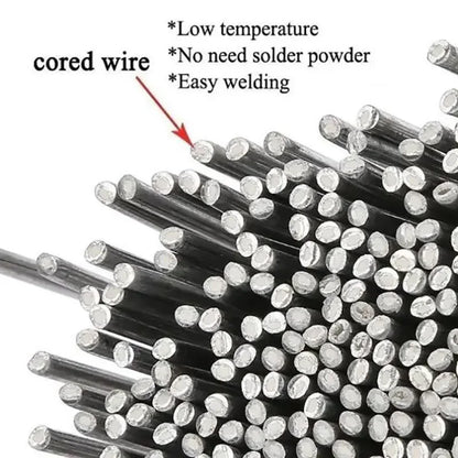 Low Temperature Easy Melt Aluminum Universal Silver Welding Rod Cored Wire Rod Solder No Need Solder Powder Weld Bar 10/20/40Pcs