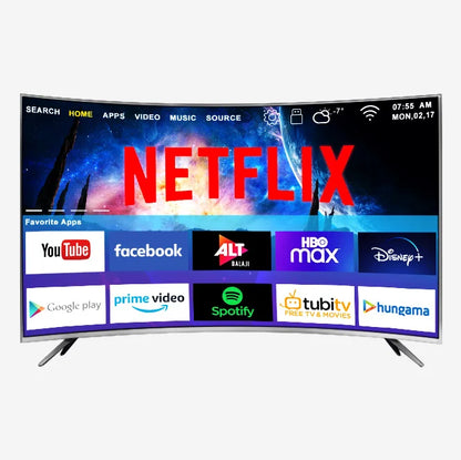 Android intelligente 50/ 60 / 65 /70/75 /80 inch Television 2k 4k smart tv 55 inch curve