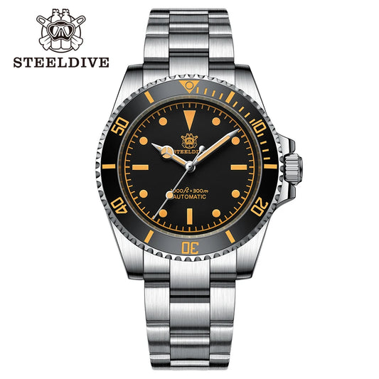 STEELDIVE SD1954V Water Ghost Mechanical Watch For Men Swim Swiss Luminous Custom Made 30Bar Waterproof Retro Dive Wristwatches