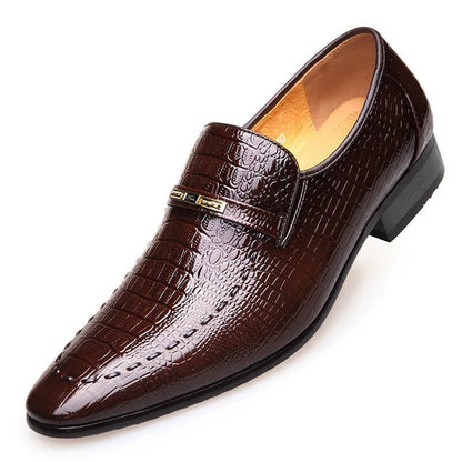 Leather Shoes Mens PU Luxury Crocodile Pattern Men Business Dress Shoes Casual Social Shoe Male Wedding Footwear Zapatos Hombre