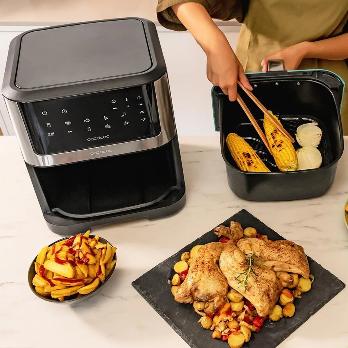 8L Cecotec Cecofry Supreme 8000 1800 W 10 menus Perfect Cook 30 °C 200 °C touch Control oil free air fryer