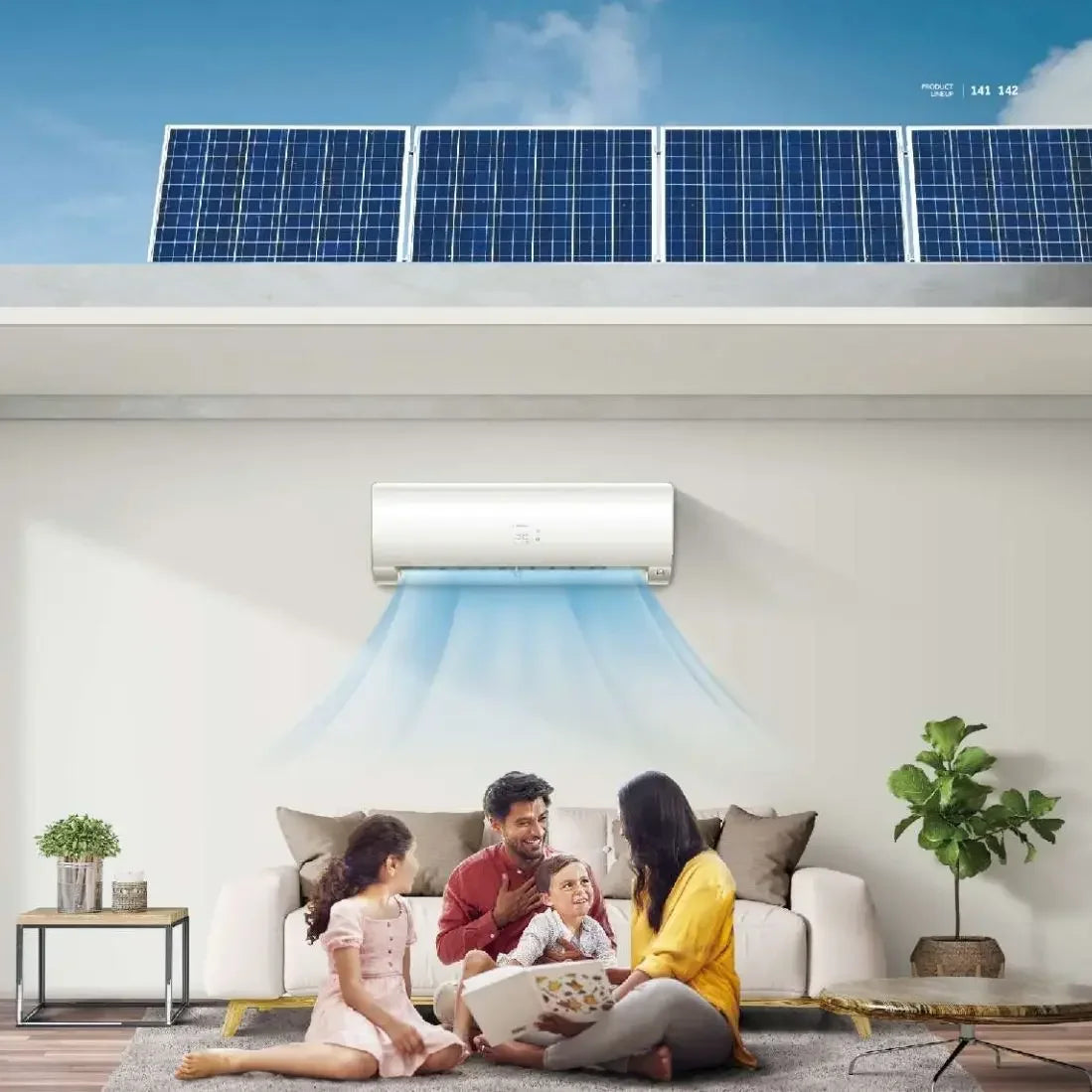 Solar air conditioner complete set 12000btu 18000btu Dc Ac Split Unit 18000btu Solar Hybrid Solar Air Conditioner For Home use