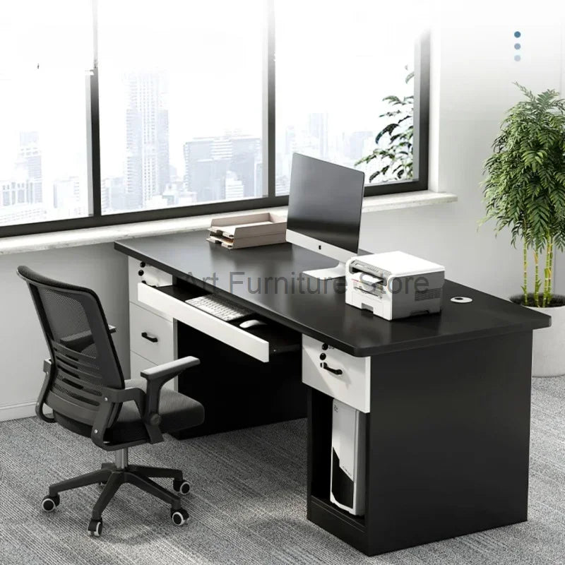 Drawers Workbench Office Desk Boss Simplicity Bedroom Computer Office Desk Table Secretaire Bureaux Meuble Home Furniture QF50OD