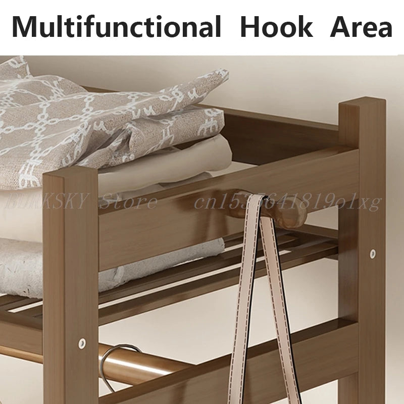 Storage Shelf Bedrooms Wardrobes Dressing Room System Clothes Rack Stand Hangers Wooden Book Shelf Furniture For Dressing Rooms