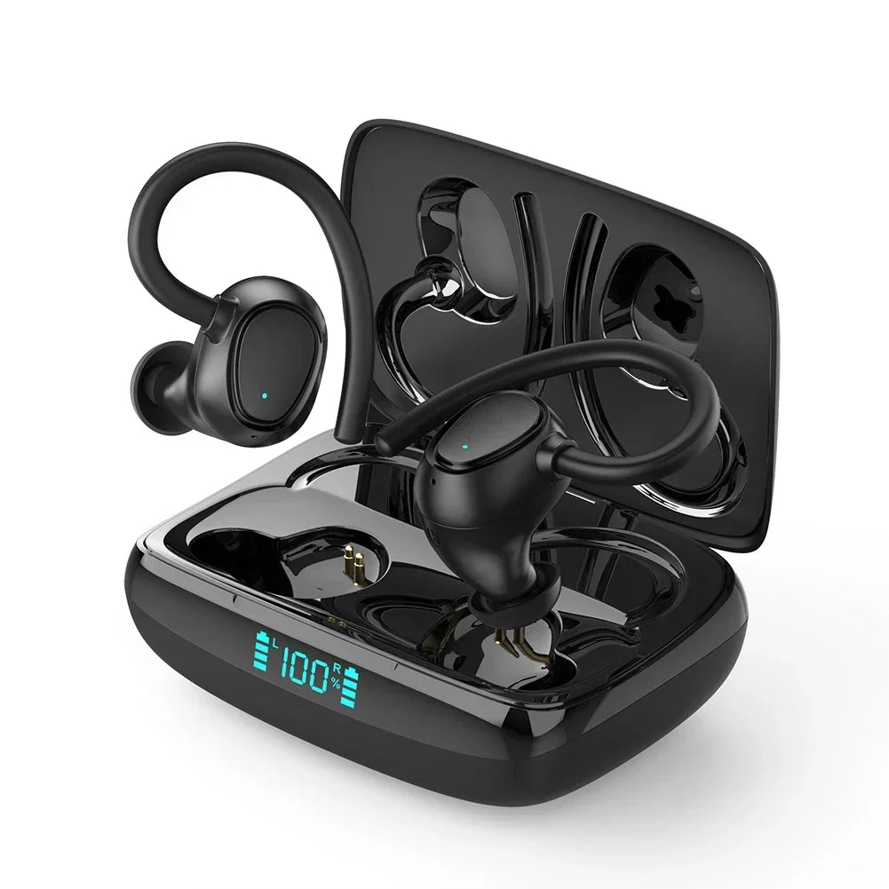 20 Hours Play time Hiking Waterproof Bluetooth-compatible Earphone Dual Wear Sport Wireless Headset  Ipx7 Stereo Earbuds