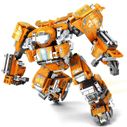 Superheroes Mecha Building Blocks Toys for Boys Super Armor Robot Model Military Warrior Action Figures Gifts for Kids Children