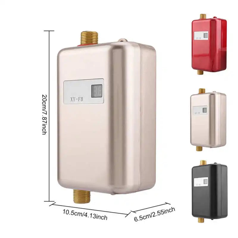 3000/3800W 110/220V Electric Water Heater Hot Water for Bathroom Thermostati Tankless Home Shower Heating Kitchen