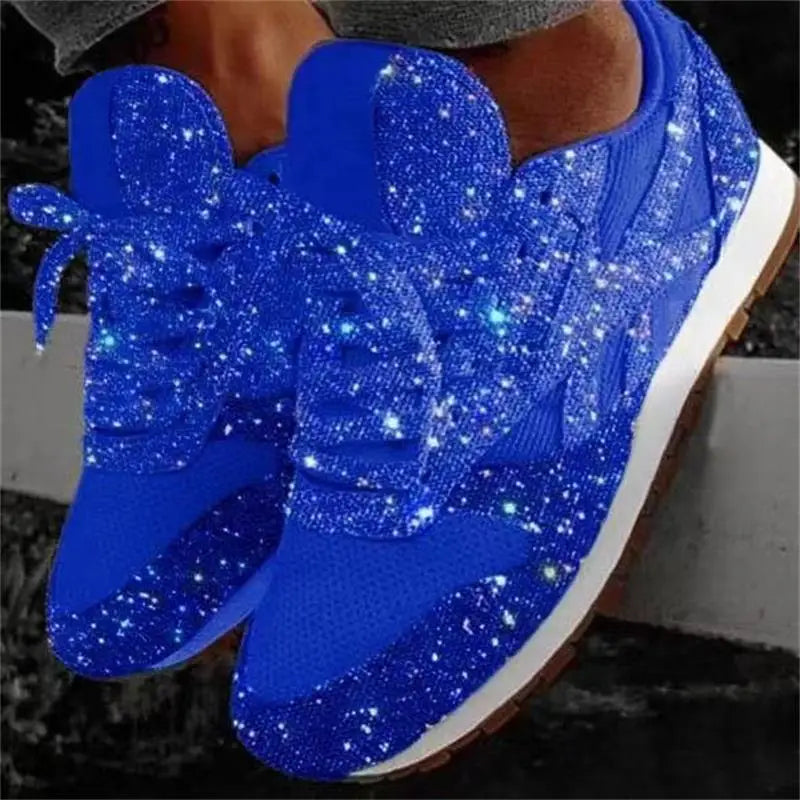 Women's Shoes Trend 2023 Sneakers Glitter Women Vulcanized Shoes Female Height Increase Chunky Sneaker Running Sparkling Shoes