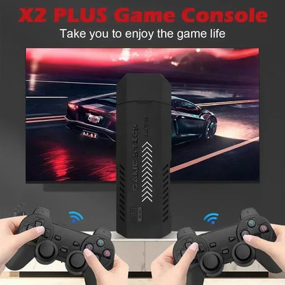 X2 Plus 256G 50000 Games GD10 Pro 4K Game Stick 3D HD Retro Video Game Console Wireless Controller TV 50 Emulator For PS1/N64/DC