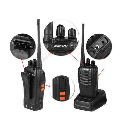 6pcs or 3pairs BaoFeng Walkie-Talkie 888S UHF 400-470MHz Channel Portable Two Way Radio 16Channels 5W long distance walkie-talki