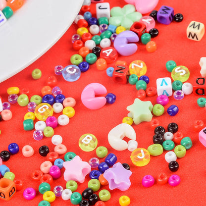 7544pcs DIY Handmade Beaded Children's Toy Creative Loose Spacer Beads Crafts Making Bracelet Necklace Jewelry Kit Girl Toy Gift