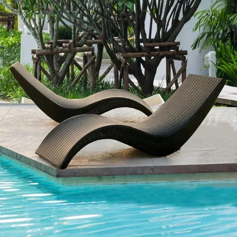 Swimming Beach Chair Rattan Ergonomic Unique Minimalist Relaxing Chair Camping Multifunction Sillas De Playa Outdoor Furniture