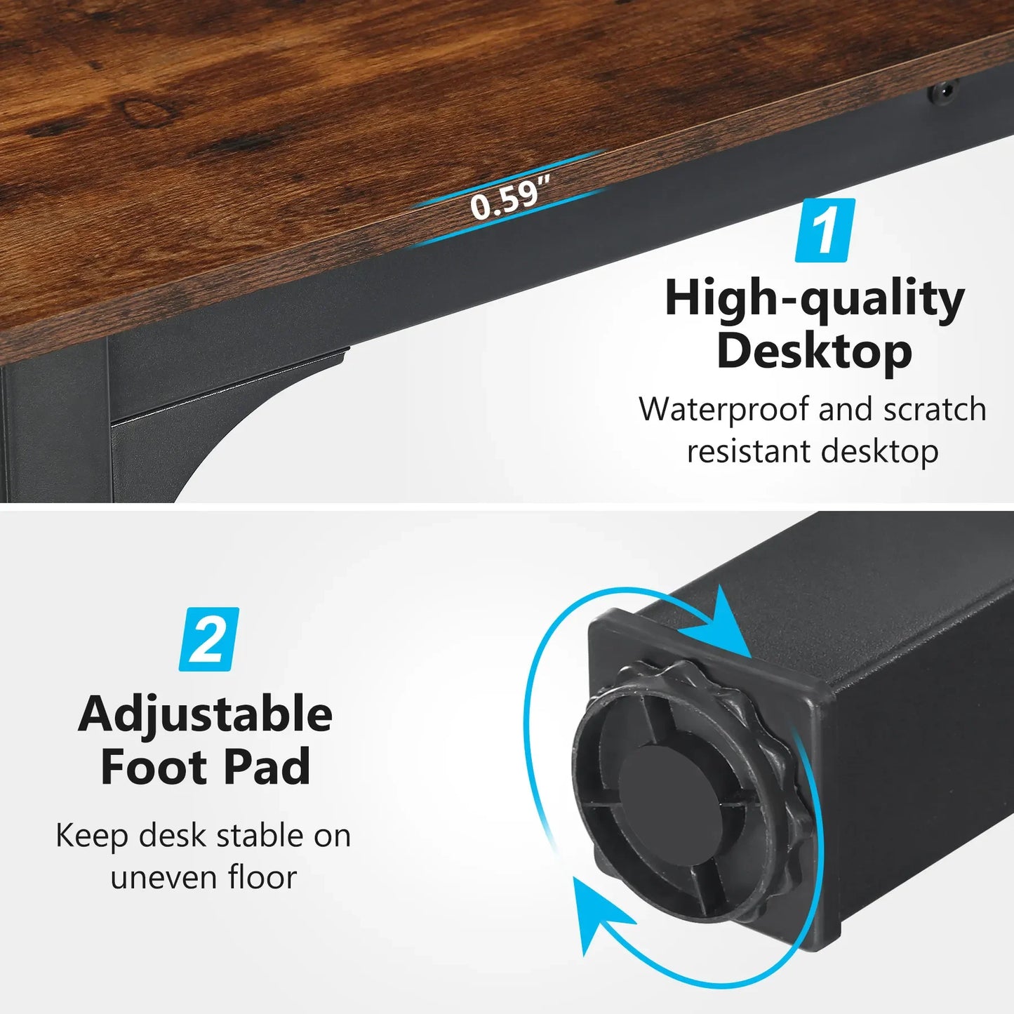 Tribesigns 78.7 Inches Extra Long Computer Desk 2 Person Desk, Double Long Desk, Workstaion for Home Office