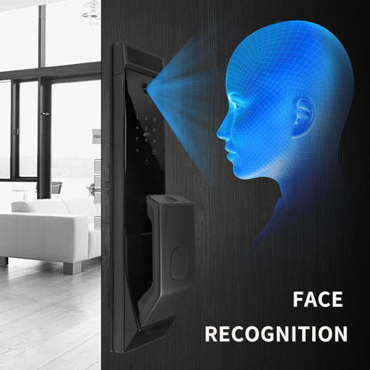 PHIPULO Tuya Smart 3D Face Recognition Unlock Digital  Lock With Camera FIngerprint Password Unlock Keyless Electronic Door Lock