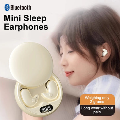 Mini Sleep Earbuds Wireless Sports Headphones Invisible HiFi Stereo ENC Noise Reduction Waterproof Perfect for Night Time Listening