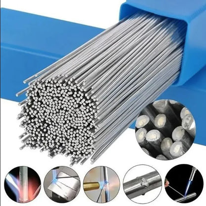 Low Temperature Easy Melt Aluminum Universal Silver Welding Rod Cored Wire Rod Solder No Need Solder Powder Weld Bar 10/20/40Pcs