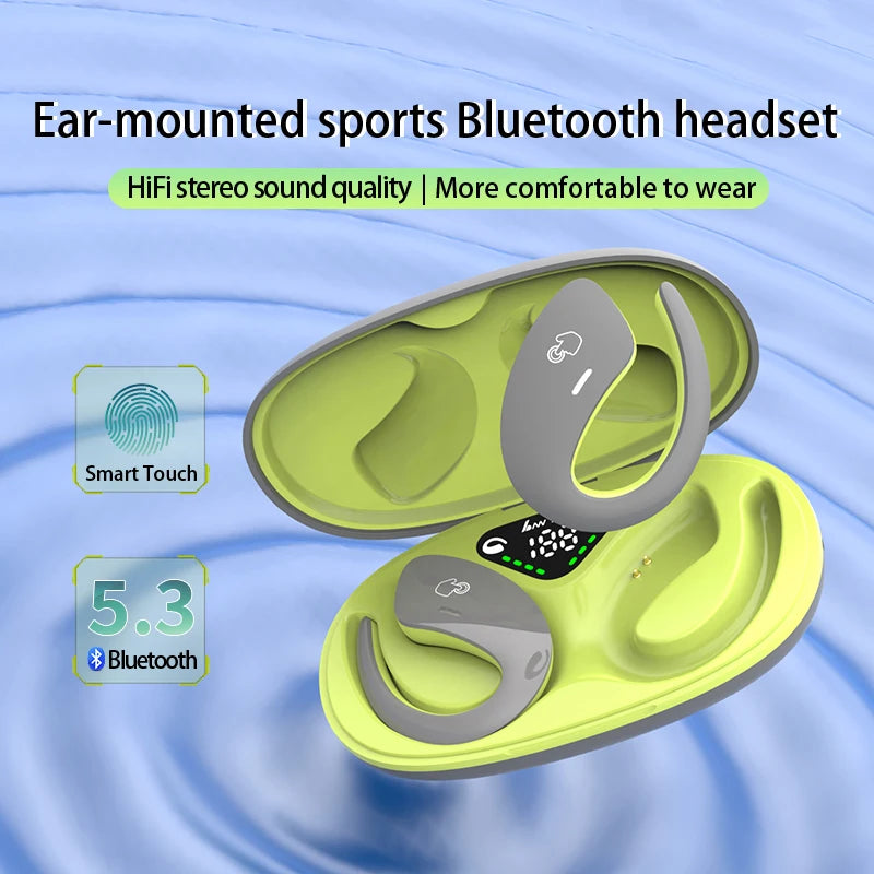 Bone Conduction Sports Bluetooth Headset TWS Wireless Headphones IPX5 Waterproof Earbuds With Mic HD Call HiFi Music Earphone