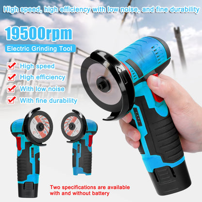 12V 19500rpm Electric Grinding Tool Multifunctional Mini Grinder Handheld Cutter for Cutting Polishing Ceramic Tile Wood Stone