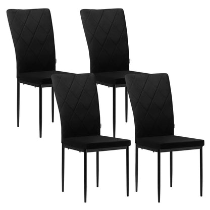 WOLTU 4PCS/SET Dining Chairs Kitchen Chairs with High Backrest Upholstered Chair Metal Legs for Kitchen Dining Room Wedding