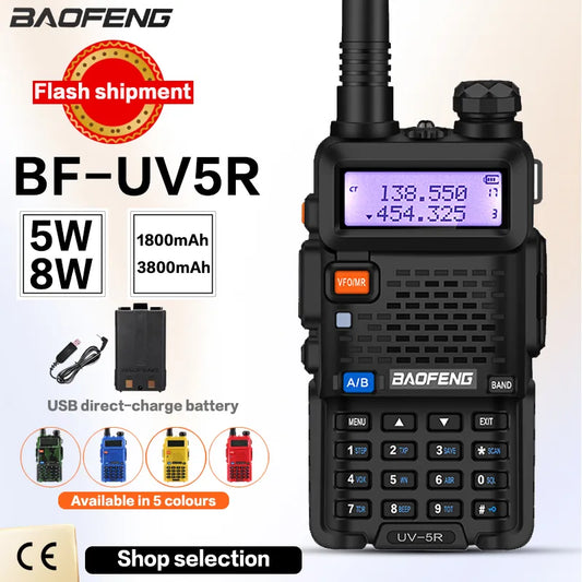 Optional 5W 8W Baofeng UV-5R Walkie Talkie 10 km Baofeng uv5r walkie-talkie hunting Radio uv 5r Baofeng UV-9R UV-82 UV-8HX UV-XR