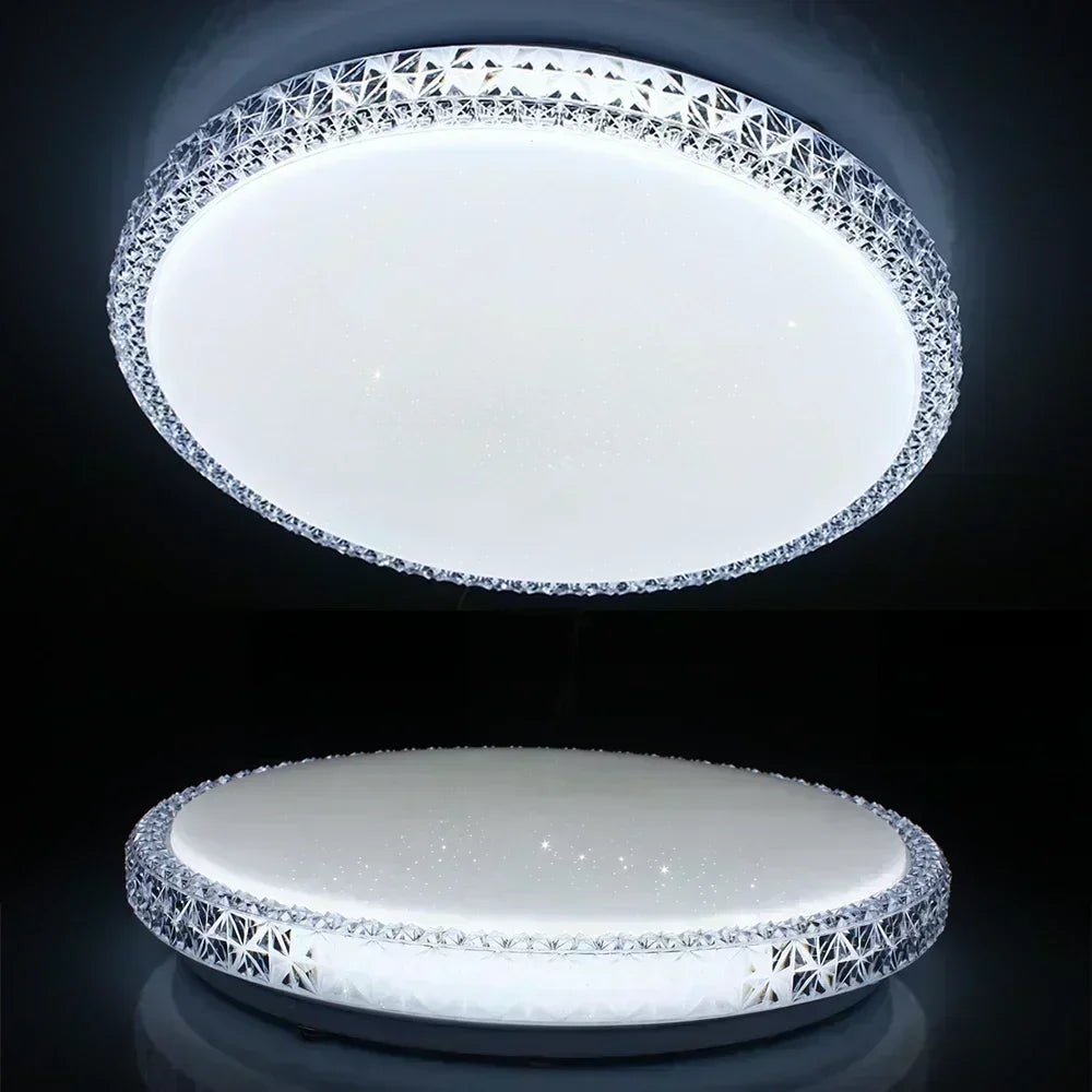 Plafonnier Diamond Design LED Remote Switch Changing Crystal Ceiling Lamp 72/200W White/Warm Dining Chandelier Lighting Decor