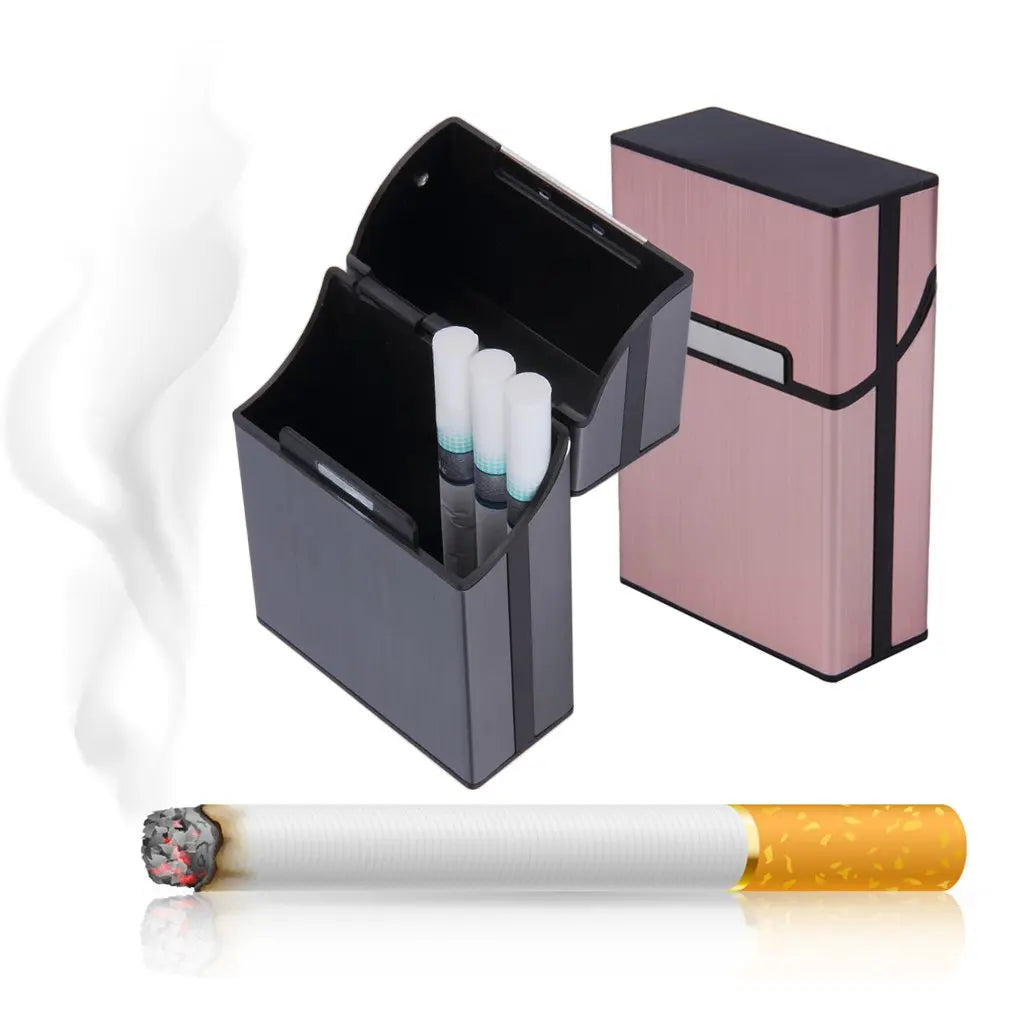 Portable Cigarettes Slim Aluminum Cigarette Case Cigar Tobacco Holder Box Storage Container Smoking Accessories