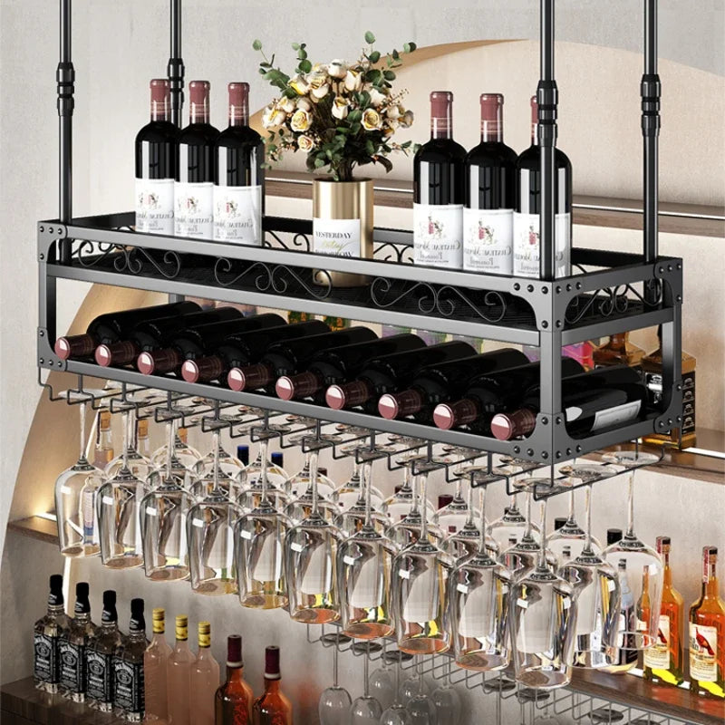 Shelves Minimalist Furniture Kitchen Storage & Organization Industrial Bar Bar Whiskey Display Salon Luxe Home Cabinet Liquor