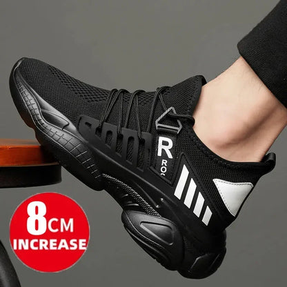 Sneakers Tall Man Elevator Shoes for Men Leisure Height Increase Insole 8cm Casual Mesh Summer Running Shoes Breathable Luxury