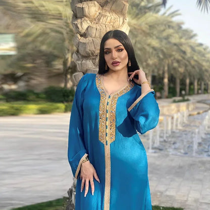 Eid Ramadan Mubarak Abayas For Women Abaya Dubai Muslim Hijab Dress Jalabiya Caftan Marocain Turkish Evening Gown Islam Clothing