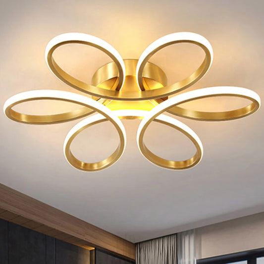 Modern Flower LED Ceiling Light 12W Household LED Chandelier Led Ceiling Lighting for Bedroom Living Room Corridor Light