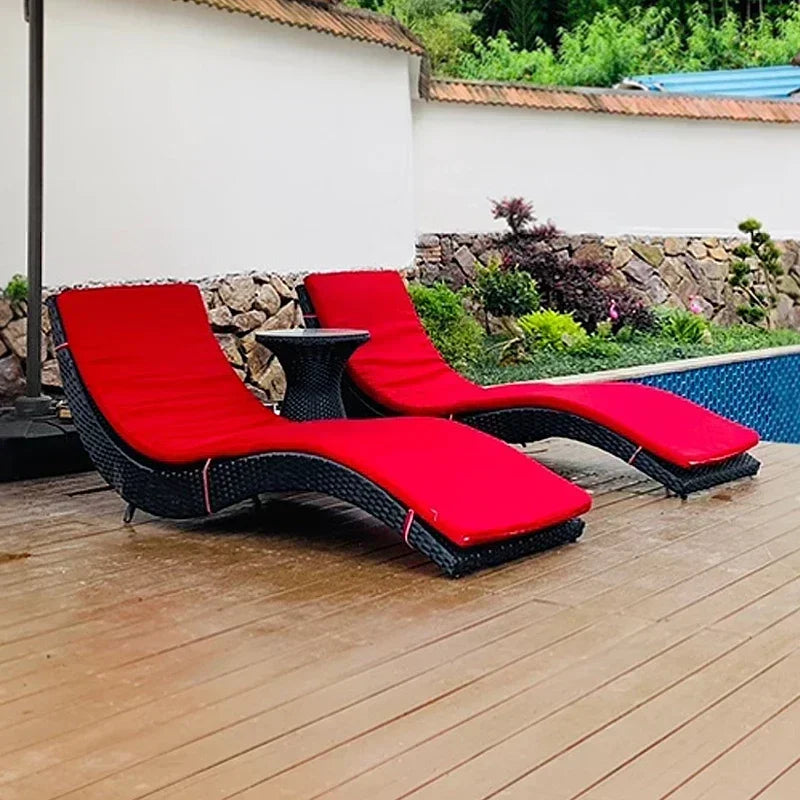 Swimming Beach Chair Rattan Ergonomic Unique Minimalist Relaxing Chair Camping Multifunction Sillas De Playa Outdoor Furniture