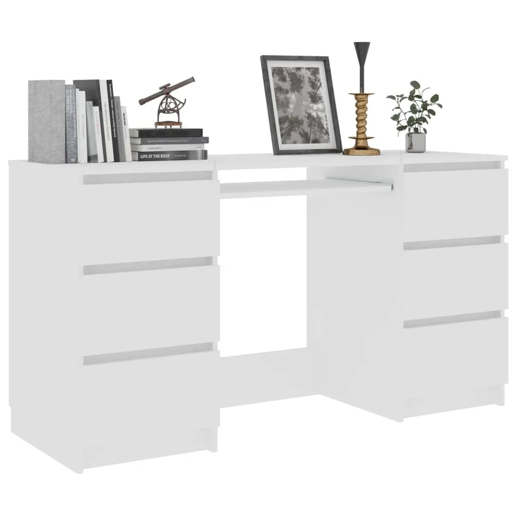 White Office Desk 140x50x77 cm Engineering Wood Nordic Study Table Pc Gamer Computer Desk Home Office Furniture