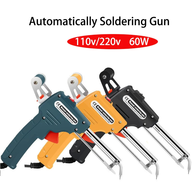 Automatically Soldering Gun 110V/220V 60W US/EU Plug Hand-Held Internal Heating Automatically Send Tin Gun Welding Repair Tools